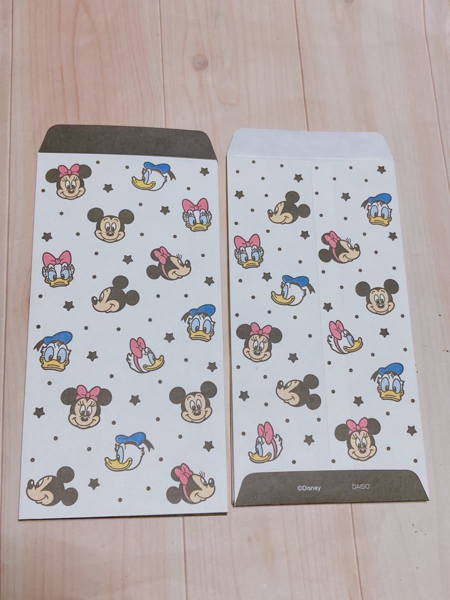 2138☆ ディズニー ミッキーマウス ミニーマウス ドナルド デイジー お年玉袋 ポチ袋 万型 3枚 ミッキー ミニー拍卖