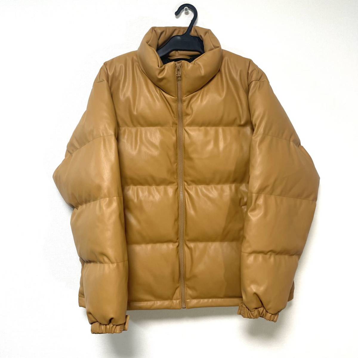 ★超美品★GU ジーユー フェイクレザーダウン メンズL 合皮レザーダウン拍卖