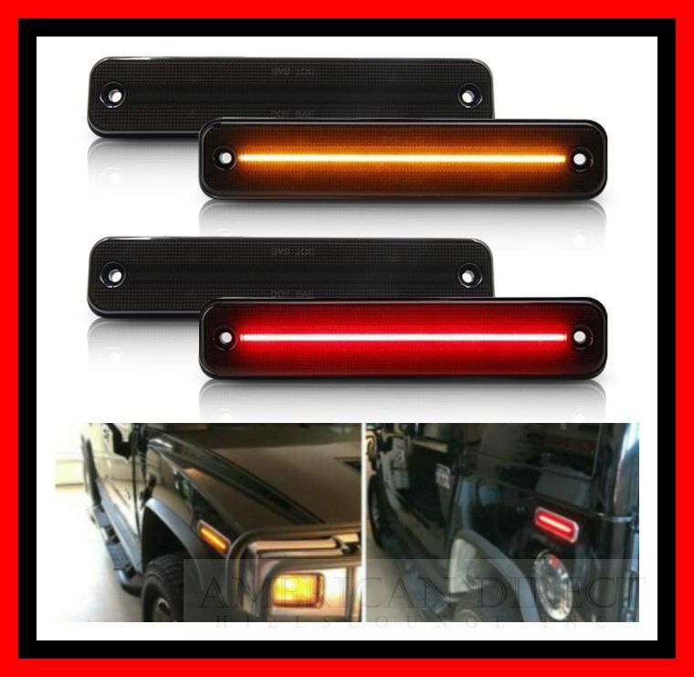 【即納/スモーク】ハマーH2 LED サイドマーカー ライト ランプ 1台分セット フロント サイド リア バック ライナー H2拍卖