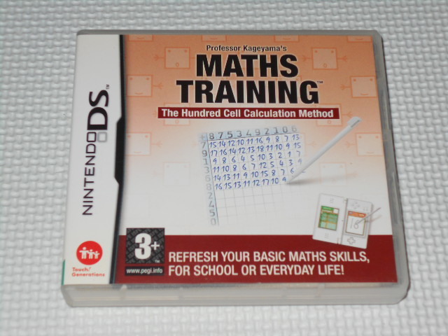 DS★PROFESSOR KAGEYAMA'S MATHS TRAINING The Hundred Cell Calculation Method 海外版 EU版★箱付・説明書付・ソフト付拍卖