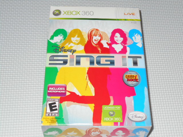xbox360★DISNEY SING IT マイク付 海外版 北米版 外箱開封済 ゲーム未開封 マイク未使用★新品未使用拍卖