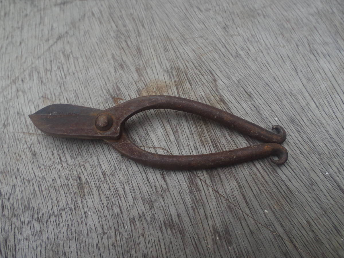 M10035 植木鋏 剪定鋏 全長18cm 堺宇一 在銘 60サイズ 0512拍卖