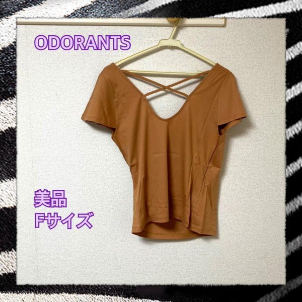 ODORANTES オドラント シャツ ブラウス トップス インナー 半袖 オールシーズン レディース FREESIZE ブラウン 《アウトレット》137拍卖