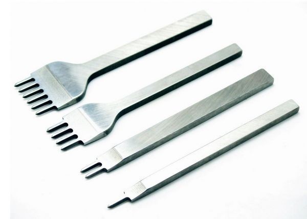 3mmピッチ 革細工 4本セット 1本目 2本目 4本目 6本目 レザークラフト 道具 工具 菱目打ち A700am拍卖