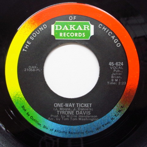 TYRONE DAVIS-One-Way Ticket (Orig)拍卖