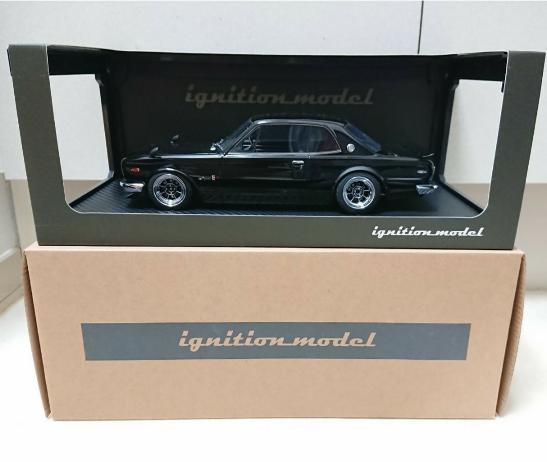 IG 1/18 ハコスカ 日産 スカイライン2000GT-R KPGC10 ブラック 黒 イグニッションモデル 0358 ハヤシ シャコタン 旧車 SKYLINE C10 Black拍卖