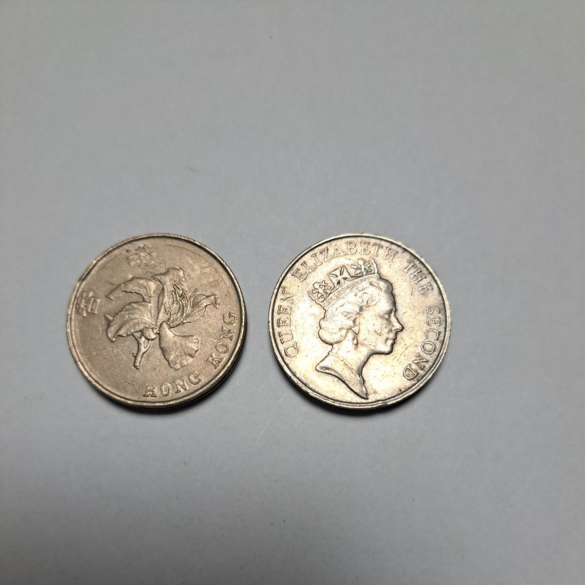 ★香港ドル★硬貨 古銭 5dollars coins コレクション アンティーク 2枚拍卖