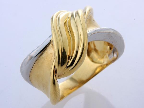 ★☆見て!K18金×Pt900プラチナコンビリング13号!MJ-1274拍卖