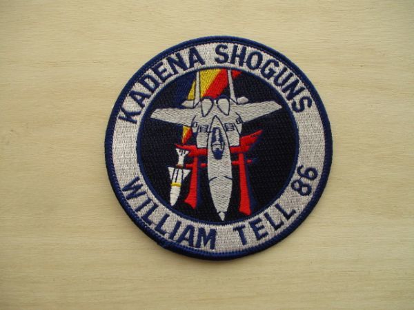 【送料無料】アメリカ空軍KADENA SHOGUNS WILLIAM TELL 86パッチ嘉手納ワッペン/1986patchエアフォースAIR FORCE米空軍USAF米軍F-15 M29拍卖