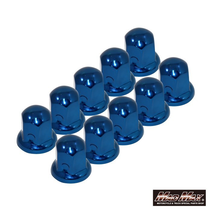 トラック用品 ISO33mm スチール製 ナットキャップ50mm F/R兼用 ブルー 10個セット/17プロフィア 17スーパーグレート【送料800円】拍卖