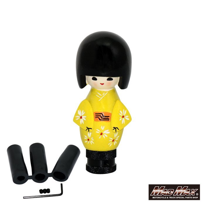 MADMAX カー用品 座敷童 シフトノブ 120mm イエロー/軽自動車 乗用車 M8 M10 M12 イモネジ MT車 トヨタ 日産 ホンダ マツダ 【送料800円】拍卖