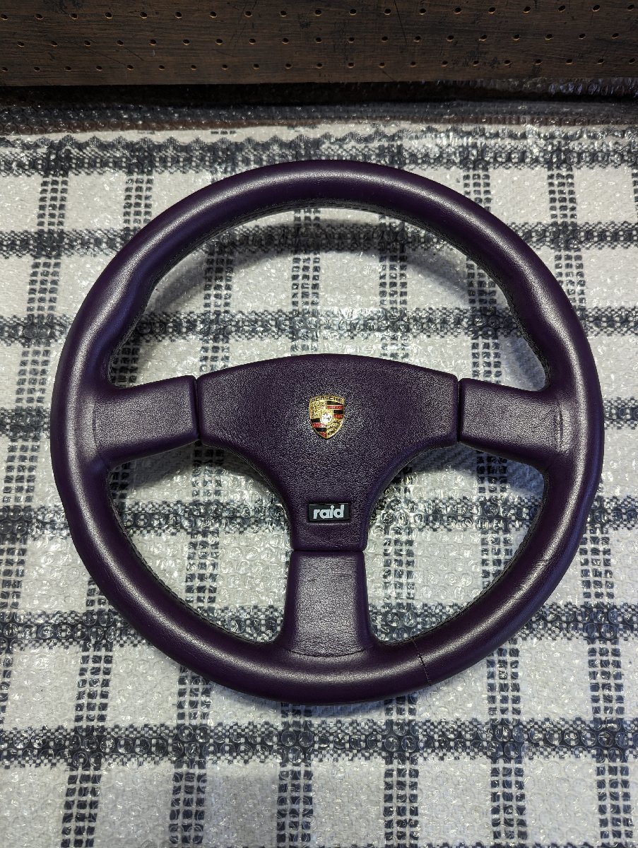 Atiwe アティベ RAID ライド 本革 ステアリング 紫 希少 超美品 ポルシェ Porsche 911 964 930拍卖