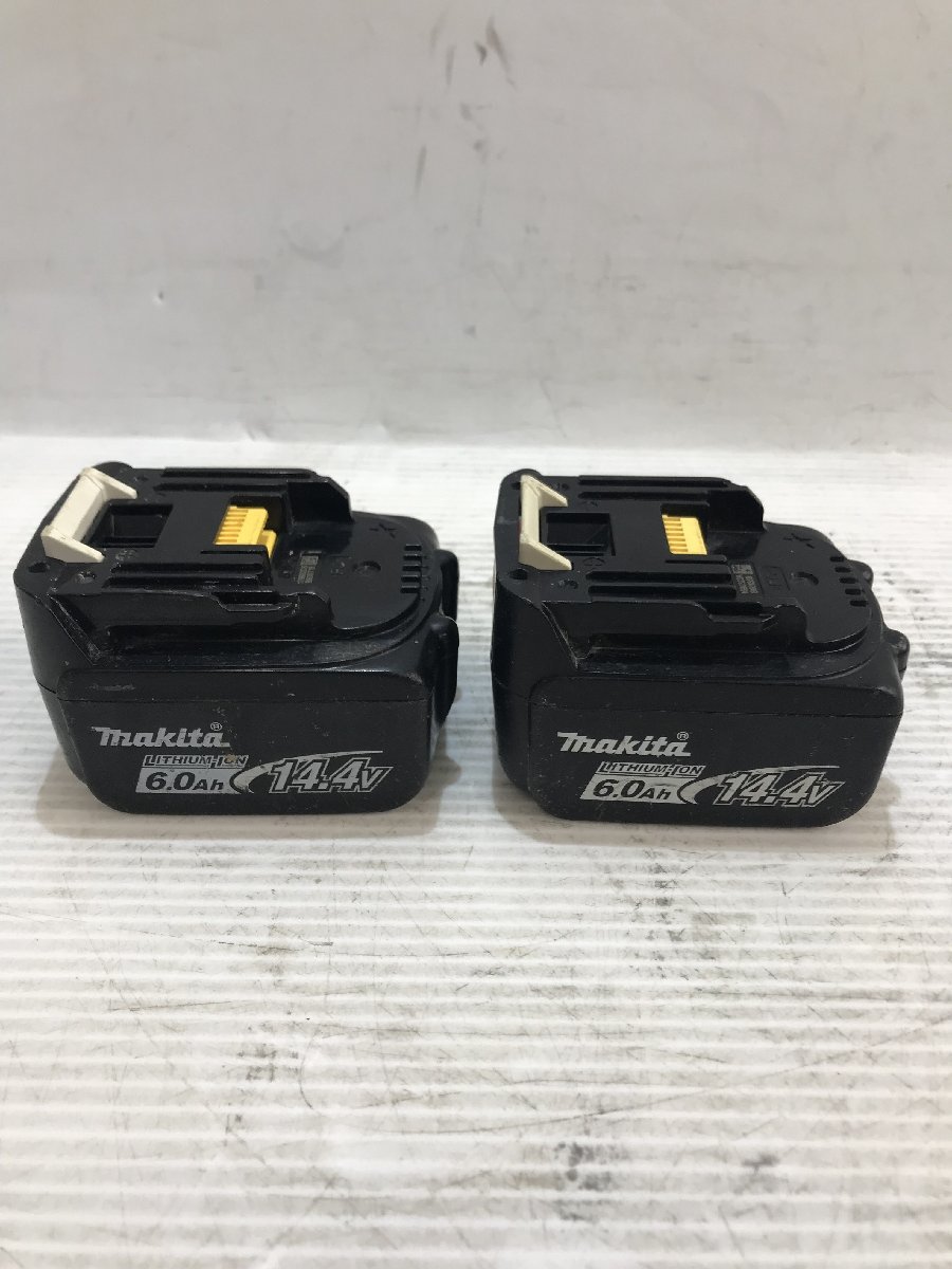 【中古品】makita 14.4v6.0Ahリチウムイオンバッテリー残量表示付 BL1460B 2個セット/IT5VQ6UR7XDC拍卖