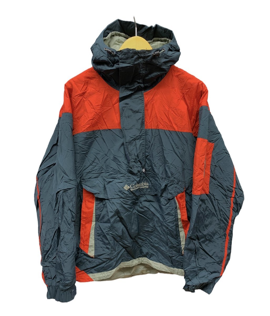 Columbia (コロンビア) 00s 古着 中綿アノラックパーカー ナイロンジャケット MM5120 赤×紺 M メンズ/025拍卖