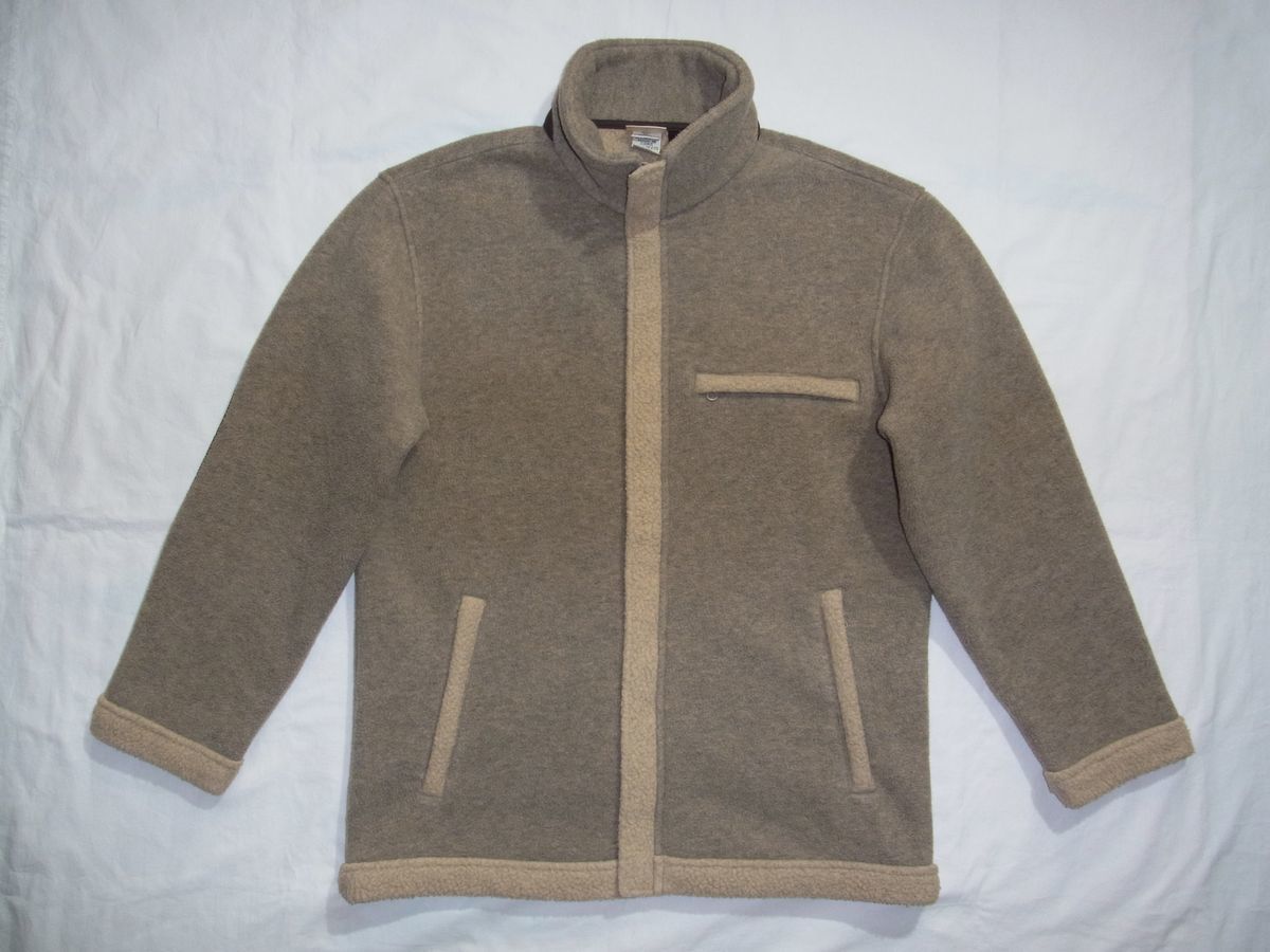 ☆ 90s ビンテージ L.L.Bean エルエルビーン ポーラテック ムートン フリース ジャケット sizeS ☆USA古着 名作 エルボーパッチ 80s OLD拍卖