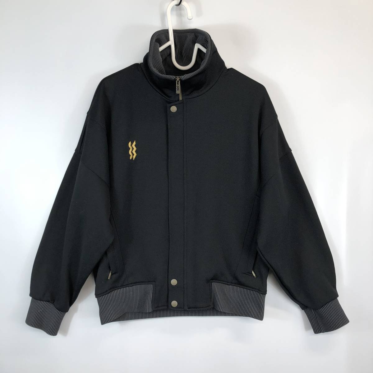 90s MIZUNO SUPER STAR ミズノ スーパースター トラックジャケット 風防フラップ付き ブラック Mサイズ(165)拍卖