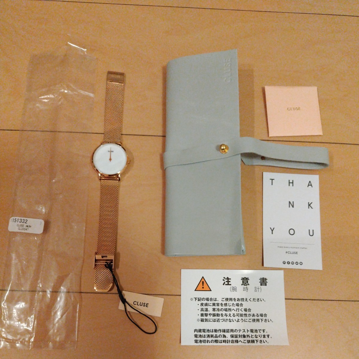 腕時計 クルース CLUSE ゴールド おしゃれ 上品 文字盤無し 新品未使用 タグ付き拍卖