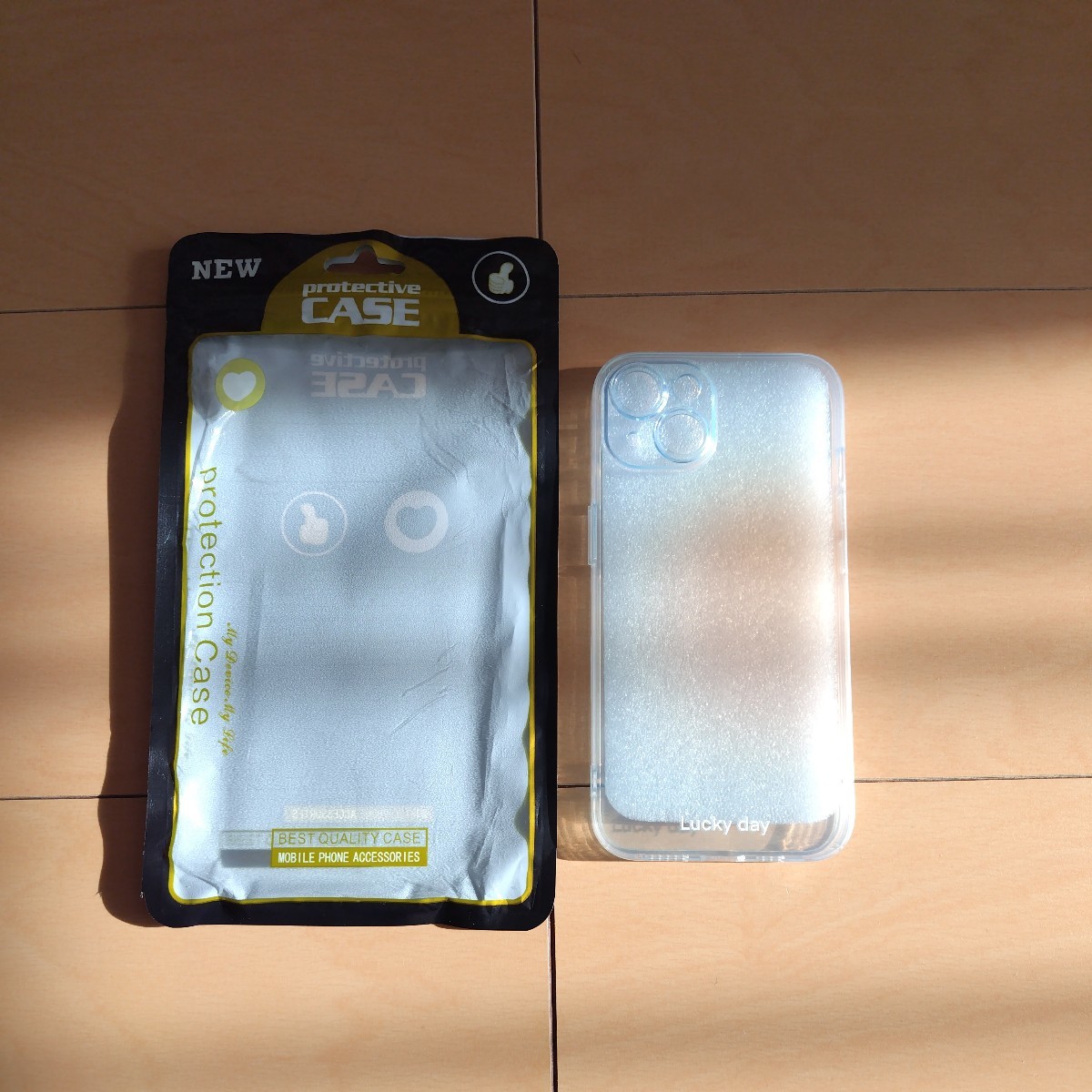 iPhone13 スマホケース 透明 クリア ブルー オレンジ protective case protection case 保護ケース 韓国 スマホアクセサリー拍卖