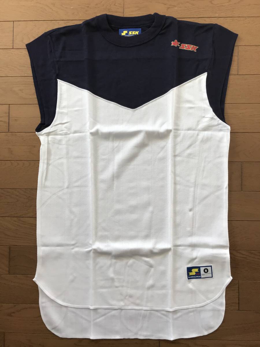 当時物 未使用 デッドストック SSK ベースボールアンダーシャツ フレンチ袖ローネック 品番:BU777 サイズ:O  HF411拍卖