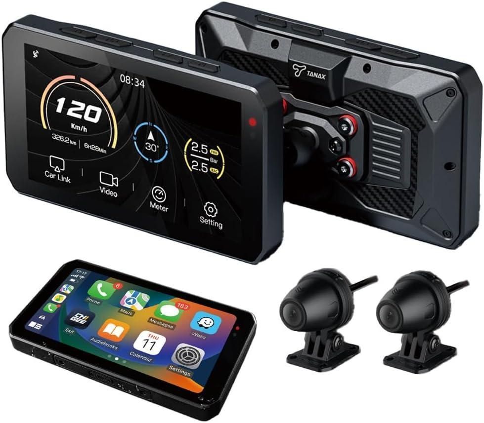 ★新発売★【TANAX/タナックス】 SRS-001 スマート ライドモニター AIO-5Lite(ドライブレコーダー&スマホペアリングモニター)拍卖