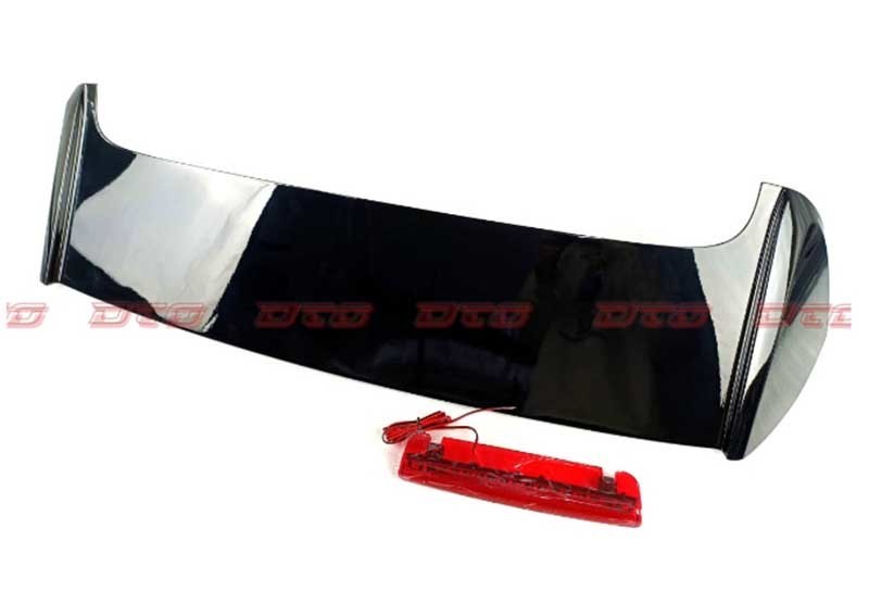 未塗装の素地 2008-2014 インプレッサ WRX STI (GR) 5ドア エアロ リアスポイラー ルーフポイラー STI TYPE ハイマウントストップランプ付拍卖