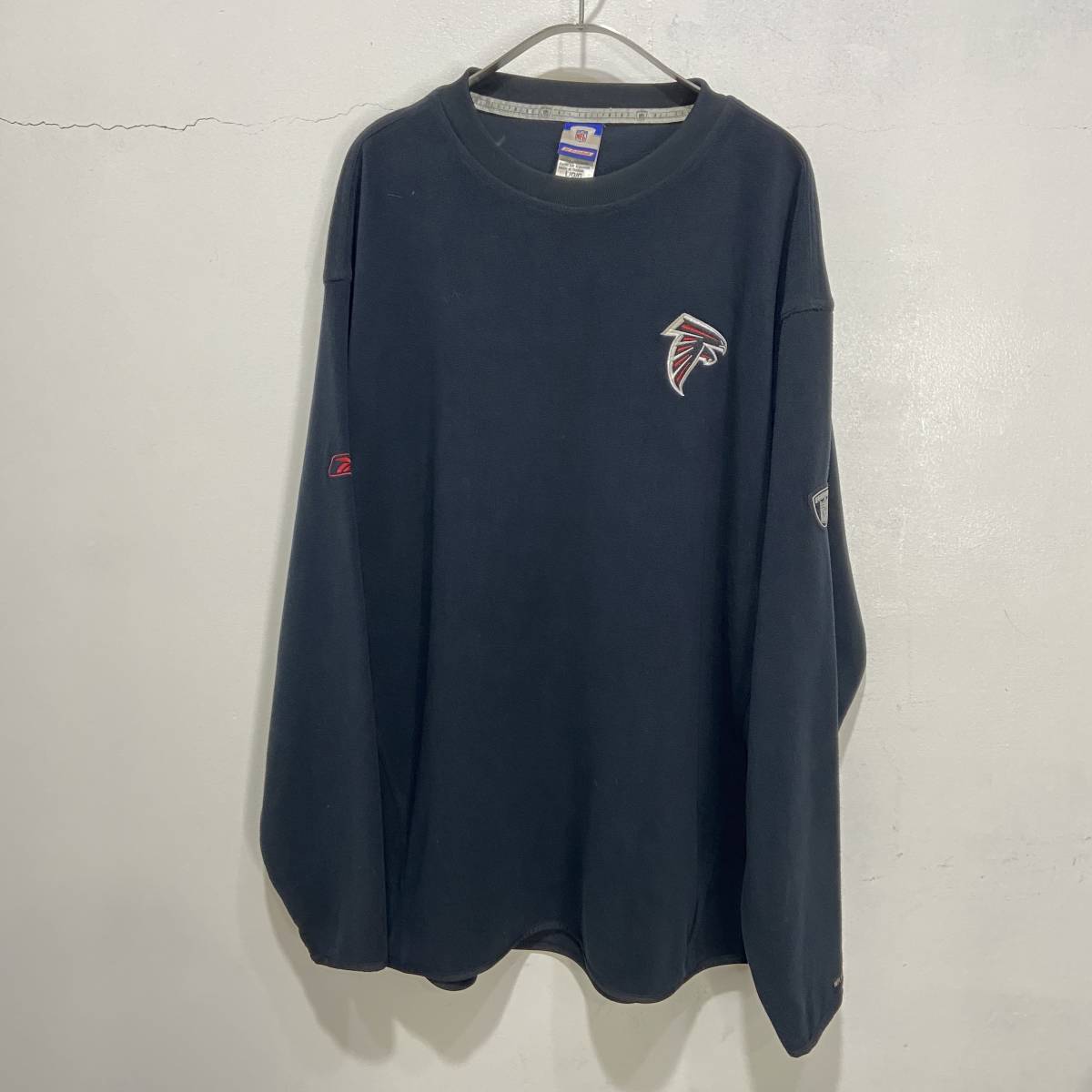 送料無料☆Reebok☆NFL☆アトランタファルコンズ☆フリーススウェット☆ワンポイントロゴ☆ブラック☆L☆L23M拍卖