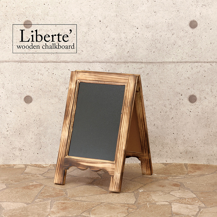 Liberte リベルテ 両面 ウッデンチョークボード  S ブラックボード拍卖