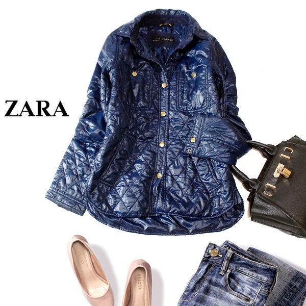 ☆☆ 美品 ザラ ウーマン ZARA WOMAN 大人可愛い 中綿 キルティングジャケット S 秋 冬 23B12拍卖