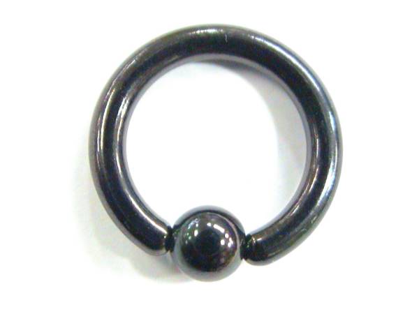 ステンレスキャプティブ10G外径16mm(黒)新品 ボディピアス 送料¥110拍卖