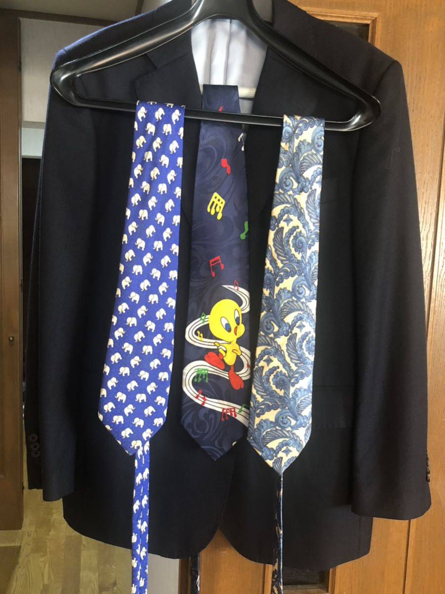 Norman Hiltonジャケット1ネクタイ シルク 3拍卖
