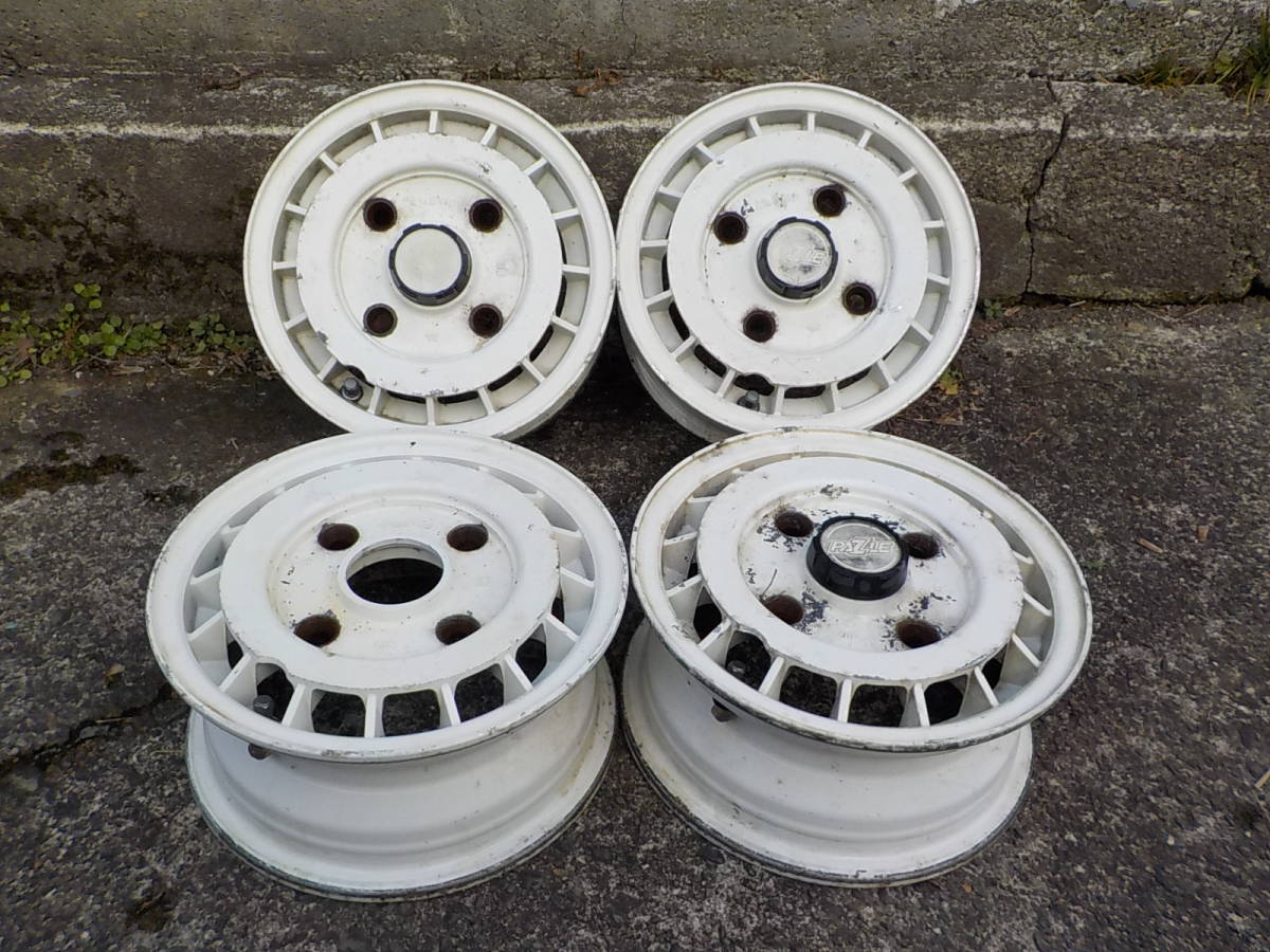 旧車 PAZLE 10インチ 41/3 B OFF+38 PCD 11.3 アルミホイール 4本拍卖