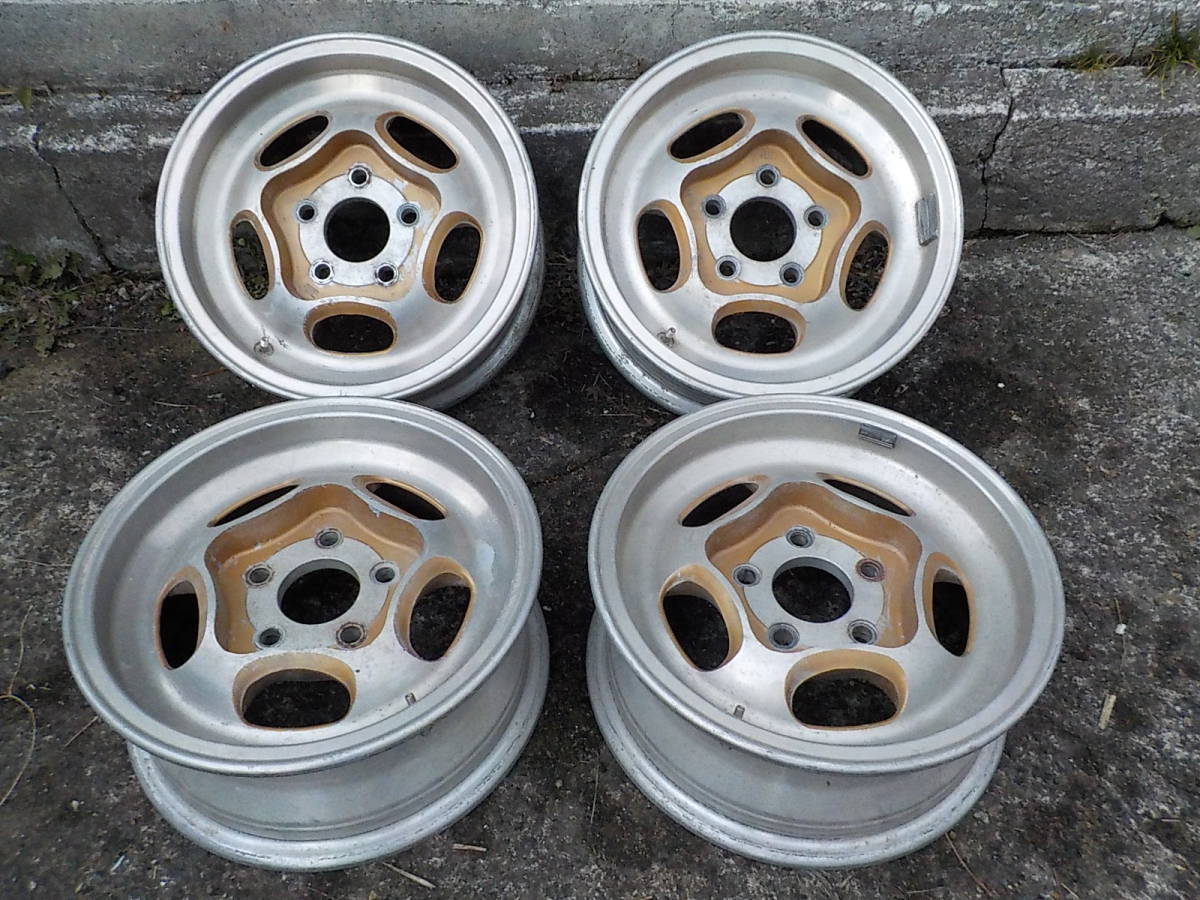 旧車 14インチ 5.5J off+18 114.3 アルミホイール 4本 希少 拍卖