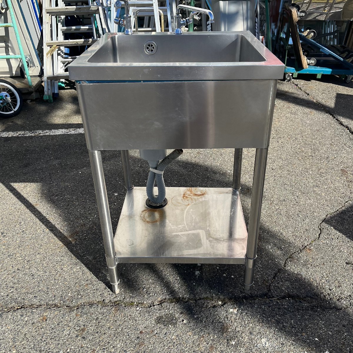 =OG= 一槽シンク W600×D600×H930 業務用 厨房器具 流し台 蛇口 シンク=B-231203拍卖