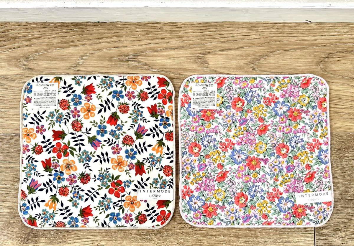 新品 リバティ ミニタオルハンカチ 2枚セット インターモード川辺 LIBERTY Honeydew拍卖