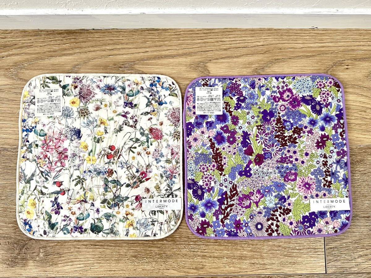 新品 リバティ ミニタオルハンカチ 2枚セット インターモード川辺 LIBERTY Wild Flowers拍卖