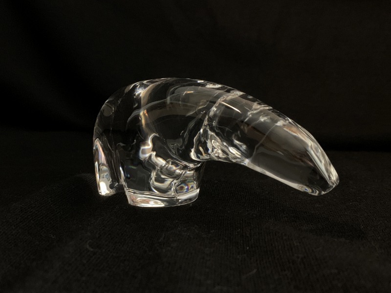 送料無料 アンティーク バカラ Baccarat Polar Bear クリスタル シロクマ オブジェ 白熊 希少 ポーラベア。拍卖