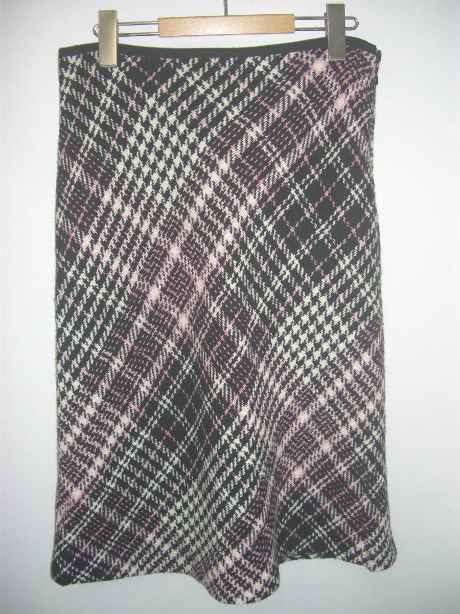 GOCCE(ゴッセ/イタリア製)ウール/チェック/スカート☆サイズM拍卖