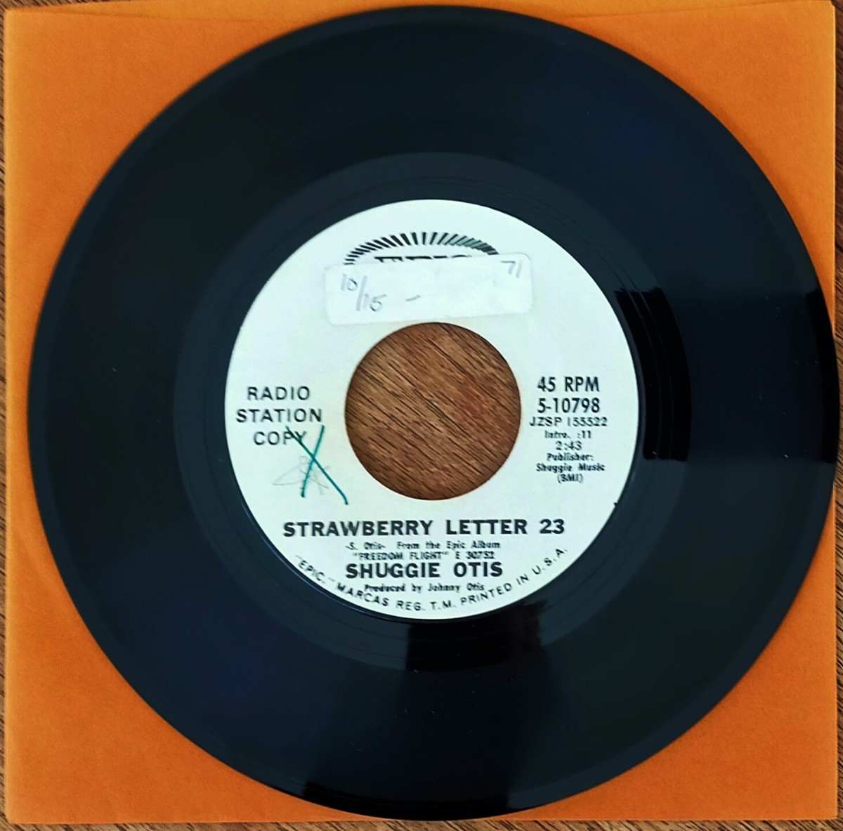 Shuggie Otis / Strawberry Letter 23 / Ice Cold Daydream/米Rare Promo ”7拍卖