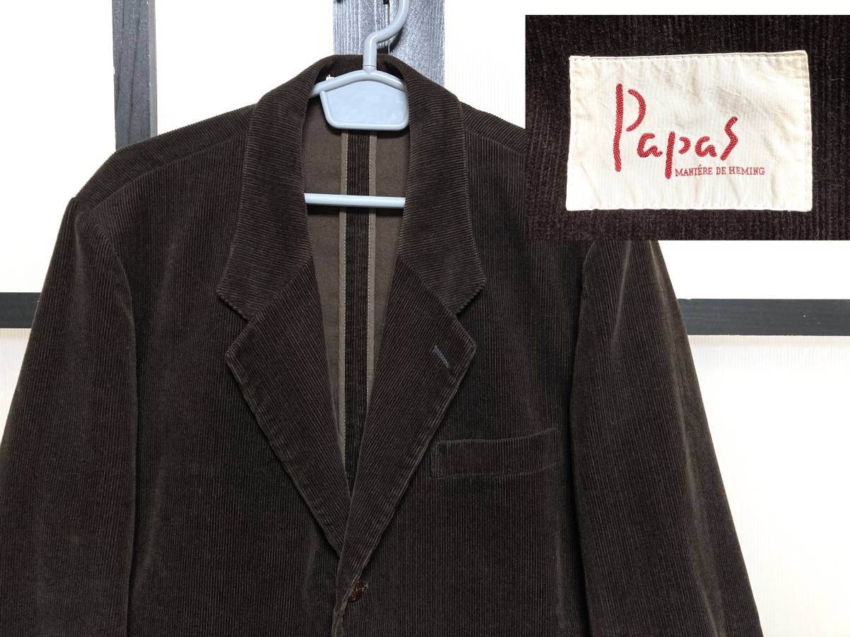 パパス コーデュロイ テーラード ジャケット / papas ブレザー JOHN G HARDY ジョンジーハーディー拍卖