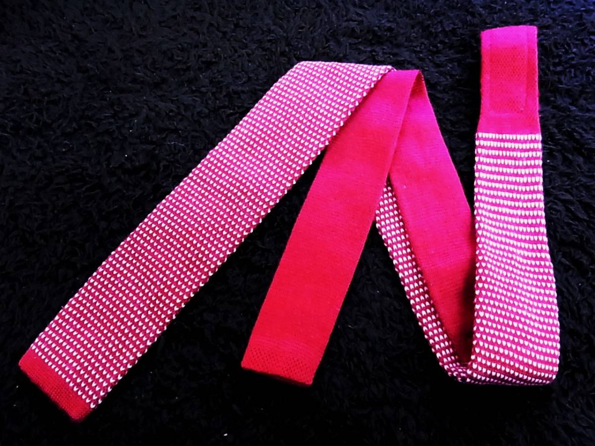 0^o^0ocl♪NIT0146美品ユニクロ【本格ニットタイ】ネクタイ拍卖