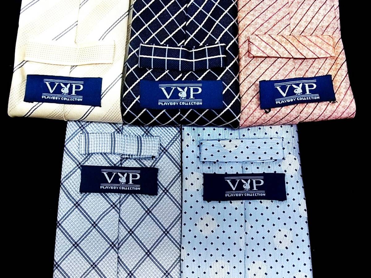 卸価格■5本 全同一 ブランド ネクタイ セット■№6934■ プレイボーイ【PLAYBOY】 5本 まとめ売■ 拍卖