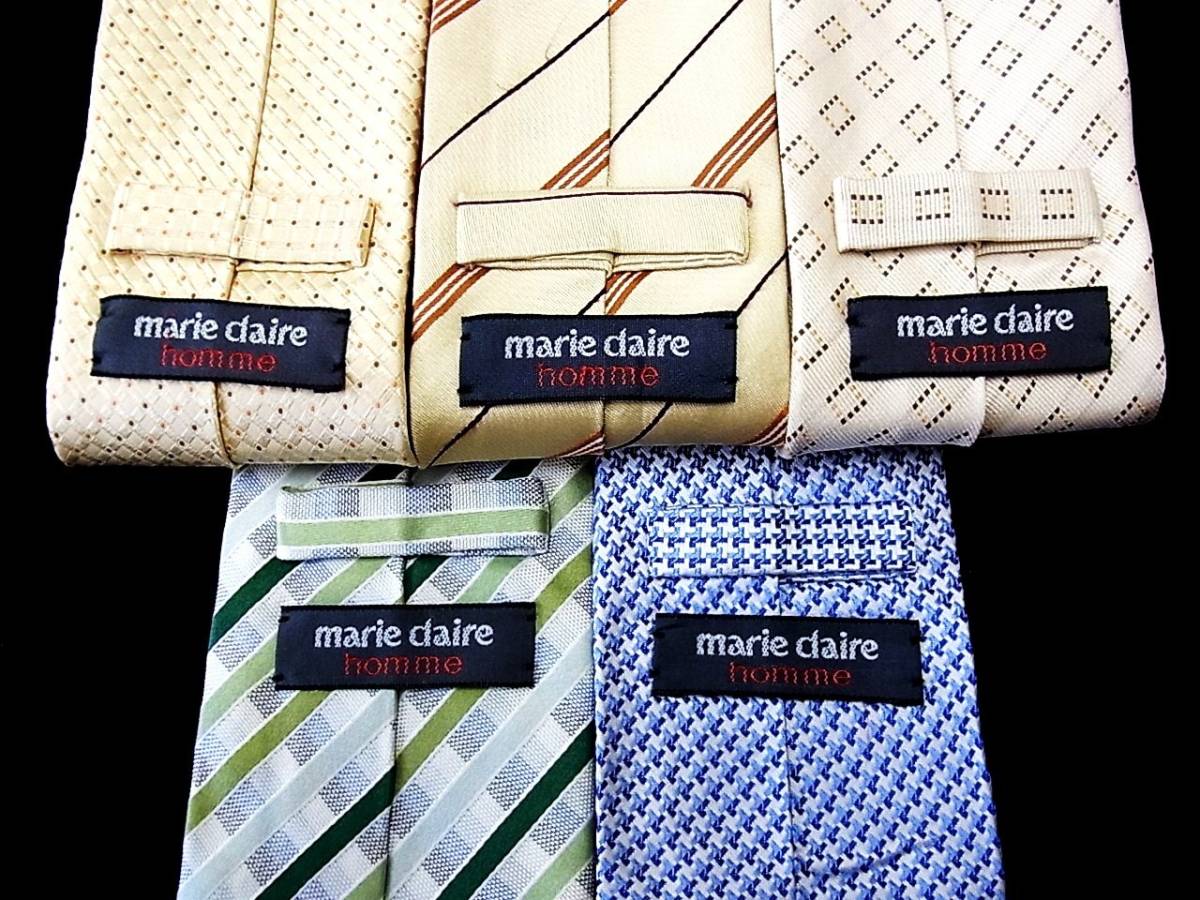 卸価格■5本 全同一 ブランド ネクタイ セット■№6735■ マリクレール【marieclaire】 5本 まとめ売■ 拍卖