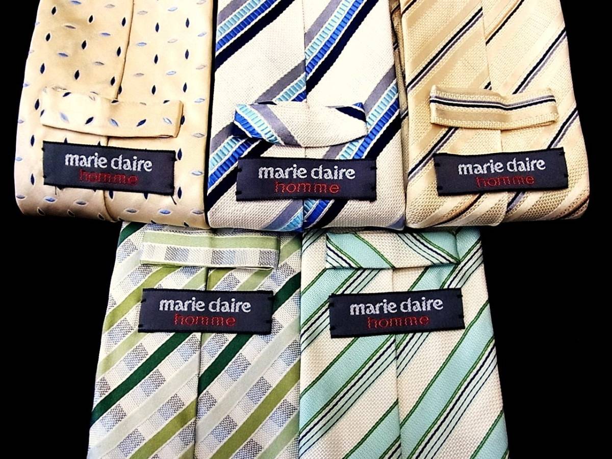 卸価格■5本 全同一 ブランド ネクタイ セット■№6736■ マリクレール【marieclaire】 5本 まとめ売■ 拍卖