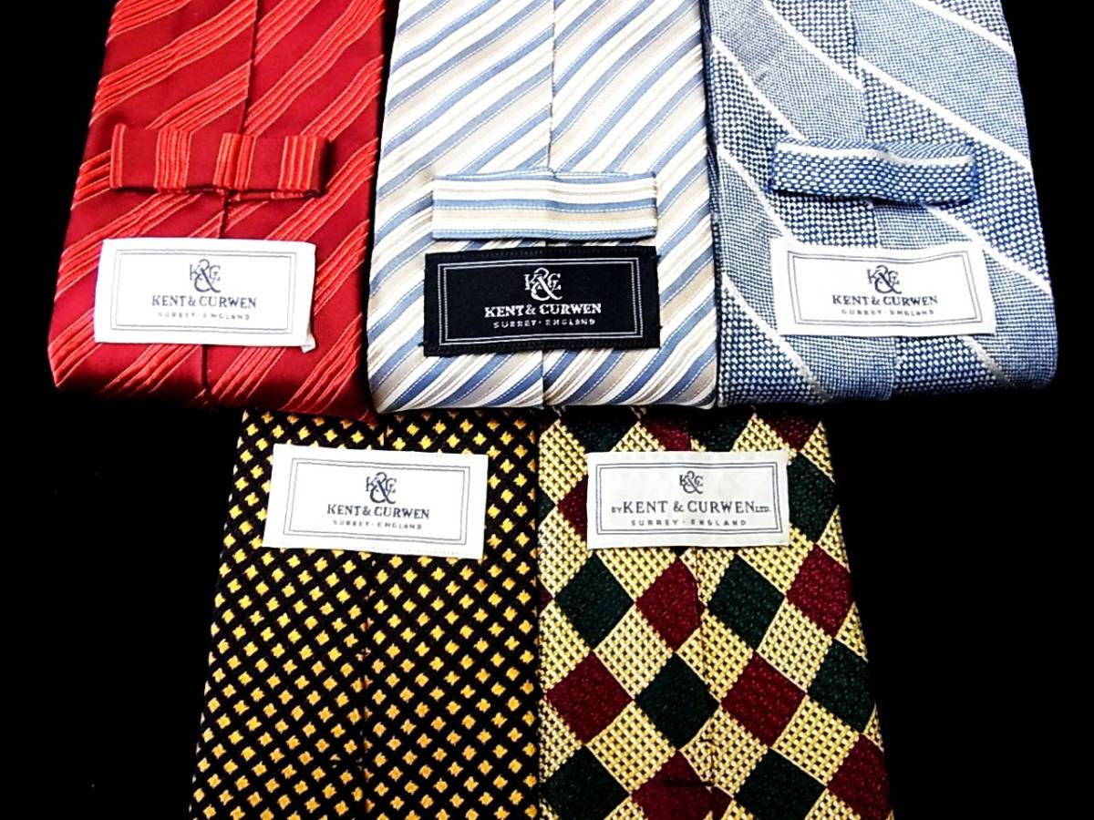 卸価格■5本 全同一 ブランド ネクタイ セット■№6738■ ケント&カーウィン 5本 まとめ売■ 拍卖