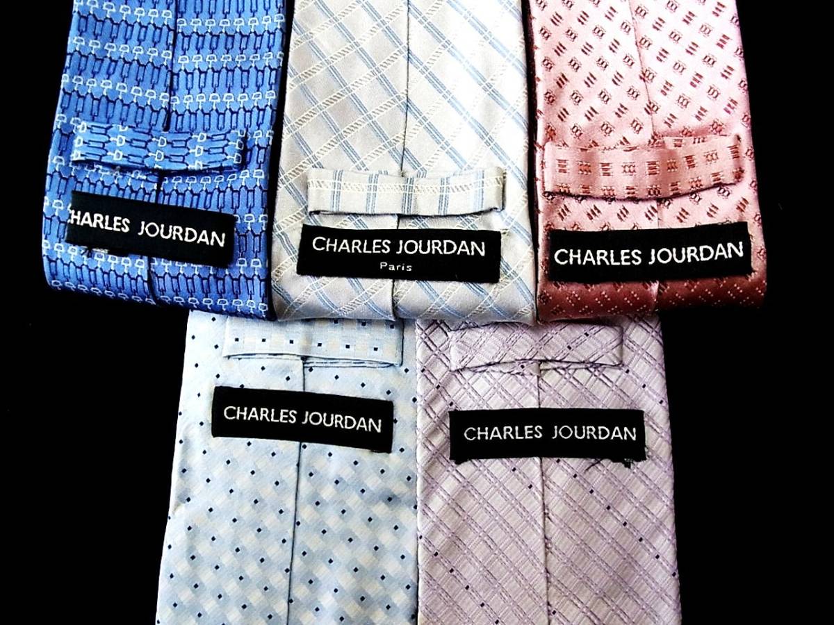 卸価格■5本 全同一 ブランド ネクタイ セット■№6715■ シャルルジョルダン パリス 5本 まとめ売■ 拍卖