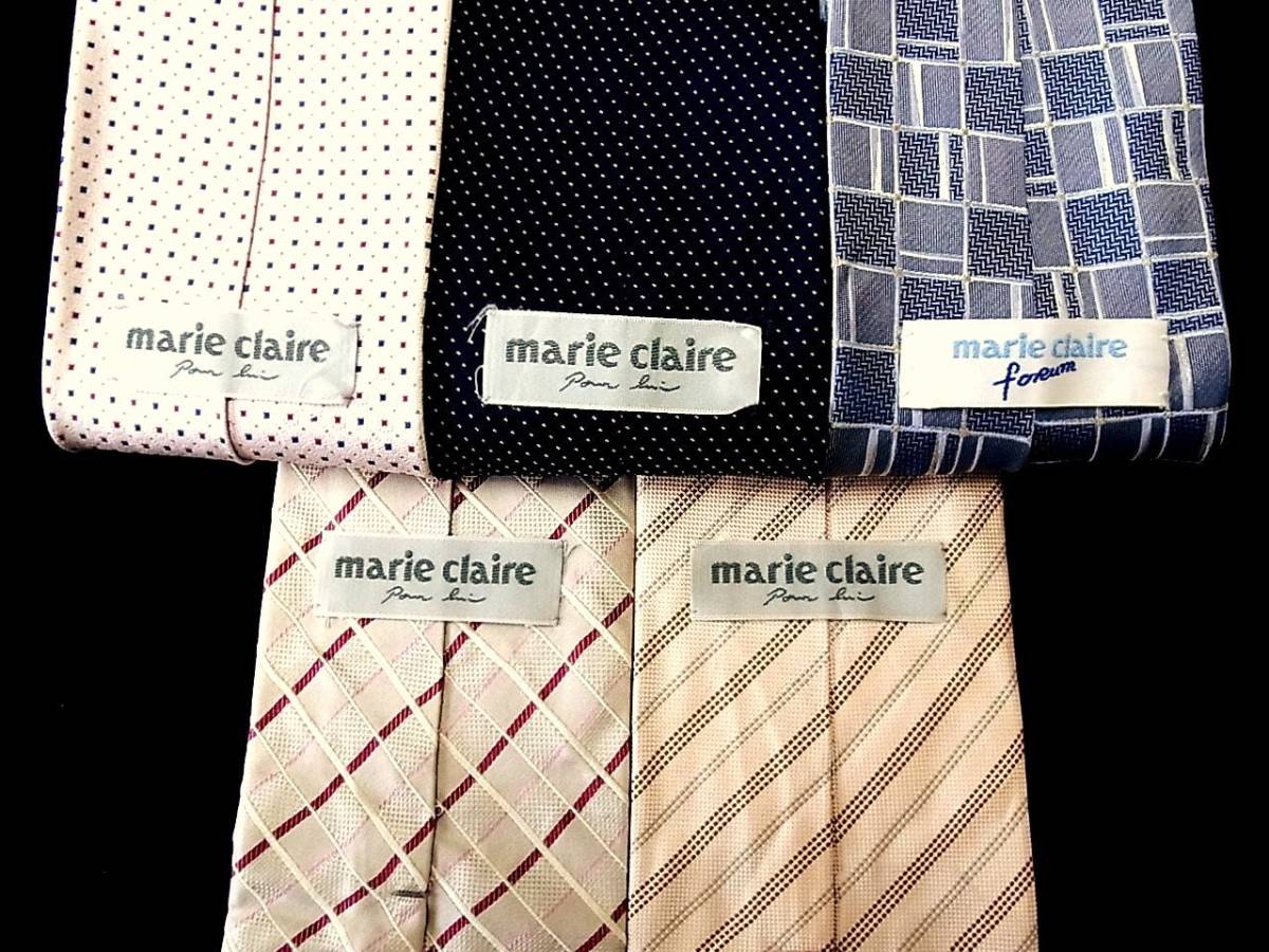 卸価格■5本 全同一 ブランド ネクタイ セット■№6727■ マリクレール【marieclaire】 5本 まとめ売■ 拍卖