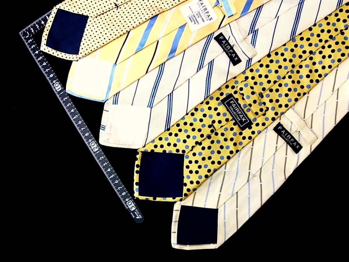 卸価格■5本 全同一 ブランド ネクタイ セット■№6424■ フェアファクス【FAIRFAX】 5本 まとめ売■ 拍卖