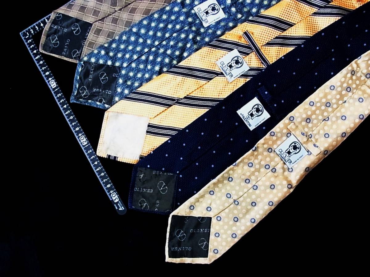 卸価格■5本 全同一 ブランド ネクタイ セット■№6470■ バレンチノ【人気のオリバー モデル】 5本 まとめ売■ 拍卖