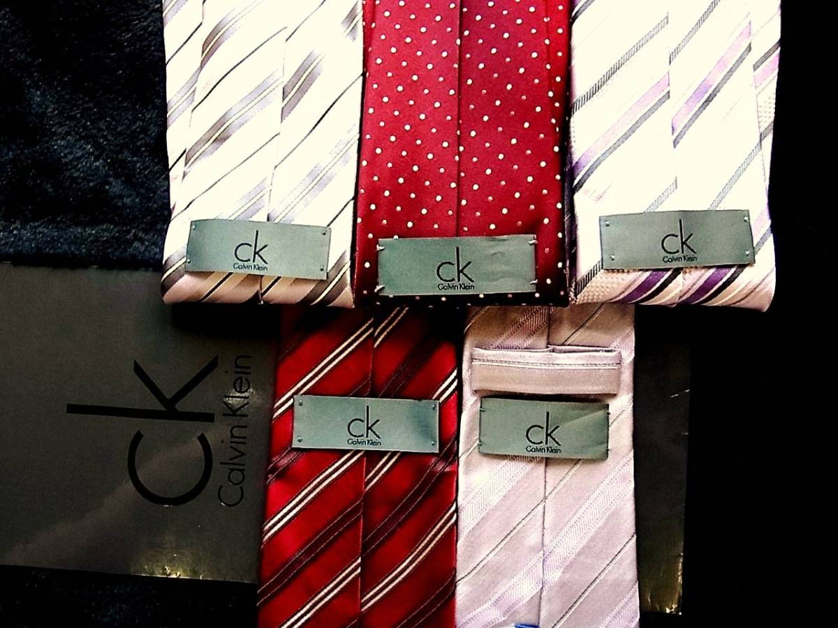 卸価格■5本 全同一 ブランド ネクタイ セット■№6513■ 【Ck ALLグレータグ】カルバンクライン 5本 まとめ売■ 拍卖