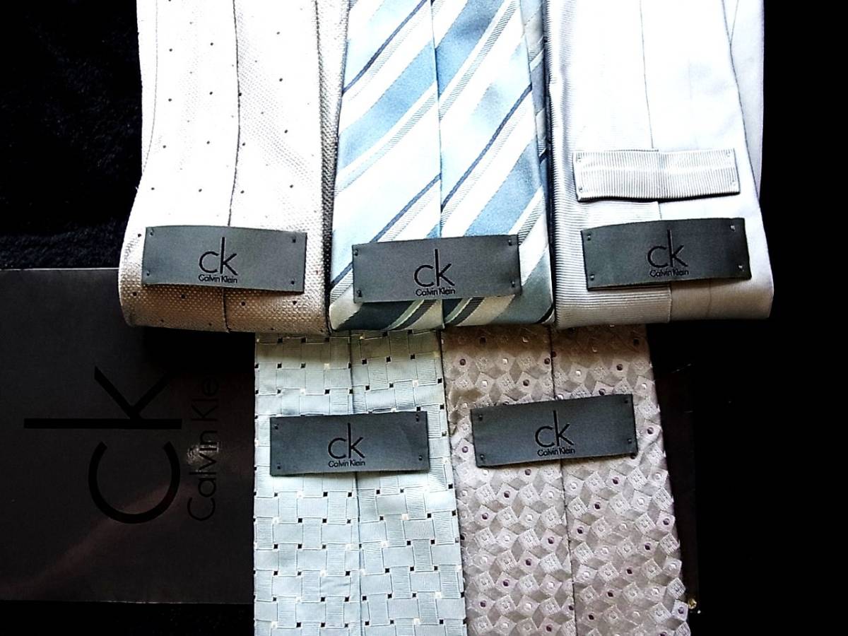 卸価格■5本 全同一 ブランド ネクタイ セット■№6519■ 【Ck ALLグレータグ】カルバンクライン 5本 まとめ売■ 拍卖